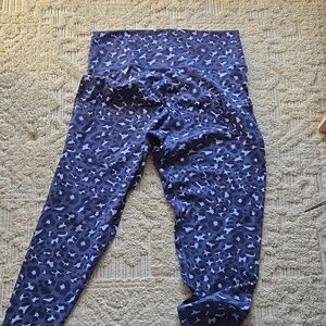 Blue leopard print leggings aerie xxl offline